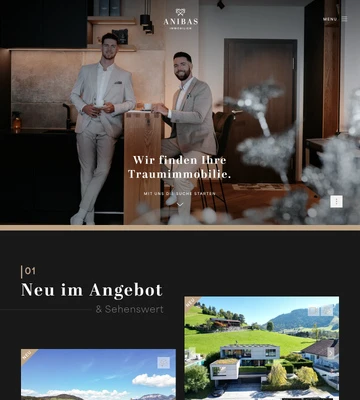 Ein Ausschnitt des Webauftritts von 